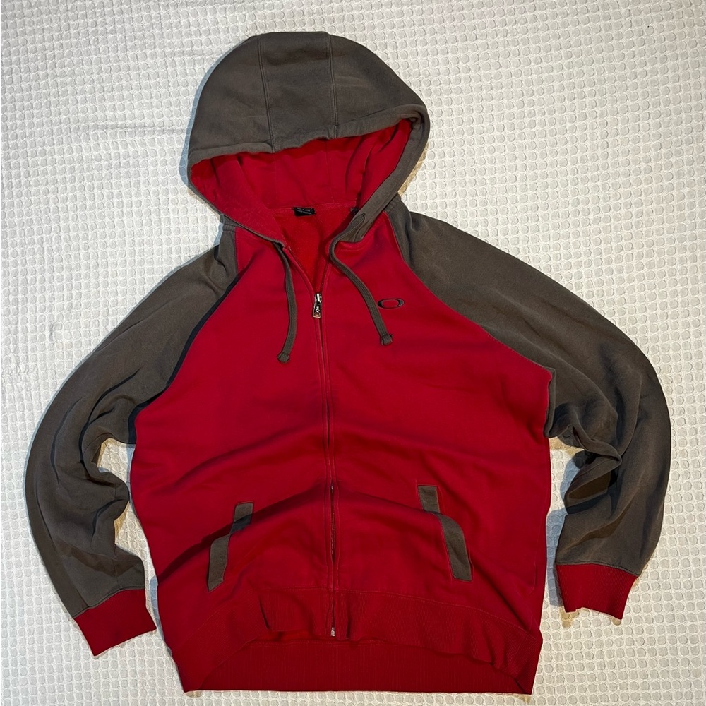Vintage Oakley hoodie jacket zip up